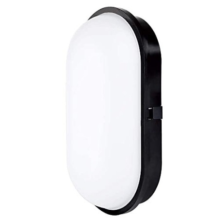 Chestele Lampada da Parete LED Moderna Impermeabile ovale 20W 3000K IP65 Illuminazione Per Esterni e Interni - nero