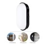 Chestele Lampada da Parete LED Moderna Impermeabile ovale 20W 3000K IP65 Illuminazione Per Esterni e Interni - nero