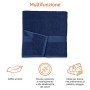 AmazonBasics - Set da 2 Asciugamani da Bagno e 2 Asciugamani Resistenti allo Scoloramento, Colore Blu Reale, 100% Cotone, 500g /
