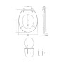 Sedile Wc Copri Water Universale Frizionato Bianco MDF Chiusura Rallentata