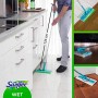 Swiffer Wet Panni Umidi Lavapavimenti per Scopa, Maxi Formato 144 Pezzi, 6 Confezioni da 24 Panni