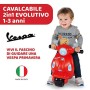 Chicco Vespa per Bambini Primavera Rossa, Moto Giocattolo Cavalcabile con Pannello Elettronico, Luci e Suoni, Ruote di Supporto 