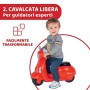 Chicco Vespa per Bambini Primavera Rossa, Moto Giocattolo Cavalcabile con Pannello Elettronico, Luci e Suoni, Ruote di Supporto 