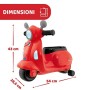 Chicco Vespa per Bambini Primavera Rossa, Moto Giocattolo Cavalcabile con Pannello Elettronico, Luci e Suoni, Ruote di Supporto 