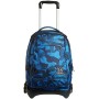 INVICTA S.P.A. Trolley New Tech Camo Squared, Blu, 3 in 1 Zaino Sganciabile, Viaggio & Scuola