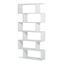 13Casa Kafka A8 Libreria, Melamina/Legno, Bianco Lucido, 80x25x192 cm