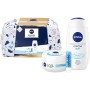 Nivea - Set regalo con beauty case, doccia di cura, crema idratante e labello, piccolo ringraziamento per momenti di coccole