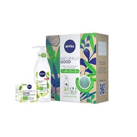Nivea Naturally Good Kit Cura Viso, con Crema Viso Idratante e Gel Detergente con Aloe Vera Bio