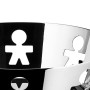 Alessi Girotondo AKK03 Cestino di Design con Bordo Traforato, Acciaio