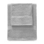 Gabel Set Asciugamano con Ospite, Tinta Unita, 100% Cotone, Grigio, 100 x 60 cm
