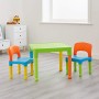 Liberty House Toys - tavolo da gioco per bambini con 2 sedie, in plastica multicolore