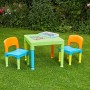 Liberty House Toys - tavolo da gioco per bambini con 2 sedie, in plastica multicolore