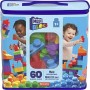 Mega- Sacca Ecologica Blocchi da Costruzione, Giocattolo per Bambini 1+ Anni, Multicolore, 60 Pezzi, DCH55