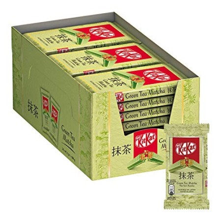 Nestlé Kitkat Green Tea Matcha Wafer Ricoperto Di Cioccolato Bianco Con Tè Verde Matcha, Confezione da 24 Snack