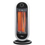 Ardes AR4B01 Stufa al Carbonio Oscillante Tizzo, 2 Lampade e 2 Potenze, Argento/Nero