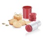 Tescoma 630114 Delicia Timbro per Biscotti 6 Decori Natalizi, Plastica, Rosso, 1 Pezzo