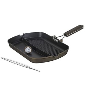 Tognana Diamantea Set Grill Doppia Multifunzione, Alluminio, Argento, 34 cm