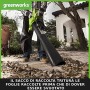 Greenworks Aspirapolvere a Batteria e Soffiatore di Foglie 2in1, GD40BVK2X, Li-Ion 40 V, 185km/h Velocità dell'aria,Velocità V