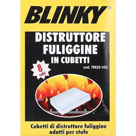 Distruttore Fuliggine Blinky P/Stufe Carb/Legna 8 Cubi