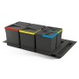 Emuca - Pattumiere per cassetto, contenitori raccolta differenziata con base rifilabile, kit di cestini altezza 266mm con base 9