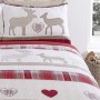 Rapport Copripiumino 100% cotone spazzolato, Rosso, Matrimoniale