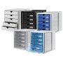 HAN 1450-11, Cassettiera System-Box, design attrattivo ed innovativo con 5 cassetti chiusi, grigio chiaro