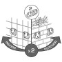 Gimi Telepack 70 Stendibiancheria da Parete, Stendino Salvaspazio, Telescopico, Spazio di Stenditura 5 m, Resina/Alluminio, 70 x