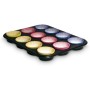 Guardini Gardenia, Stampo 12 muffins+60pirottini in carta, Acciaio con rivestimento antiaderente, Colore nero