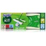 Swiffer Starter Kit Scopa con 1 Manico, 8 Panni Asciutti e 3 Panni Umidi, per Catturare e Intrappolare la Polvere