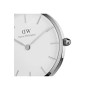 Daniel Wellington Petite Sterling Orologio Donna, 28mm, in Maglia, Argento