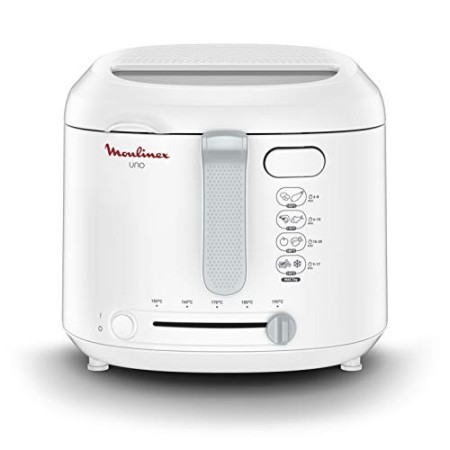 Moulinex AF2031 Friggitrice, Uno, Capacità di 1 Kg per 4 persone, Capacità olio 1,8 L, Bianco