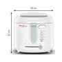 Moulinex AF2031 Friggitrice, Uno, Capacità di 1 Kg per 4 persone, Capacità olio 1,8 L, Bianco