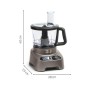Moulinex FP825E Double Force, Robot da Cucina Multifunzione, 2 Diverse Potenze del Motore, Lame con Tecnologia PowelixLife, Set 