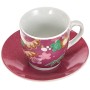 Excelsa Kimono Set 6 Tazzine da caffè con Piattino, Porcellana, Multicolore