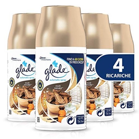 Glade Automatic Spray Ricarica, Fragranza Oud Desire, Formato Scorta, 1 Confezione da 4 x 269 ml