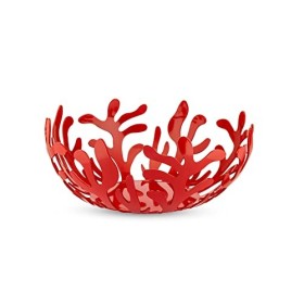 Alessi Fruttiera Mediterraneo , Acciaio Colorato Rosso